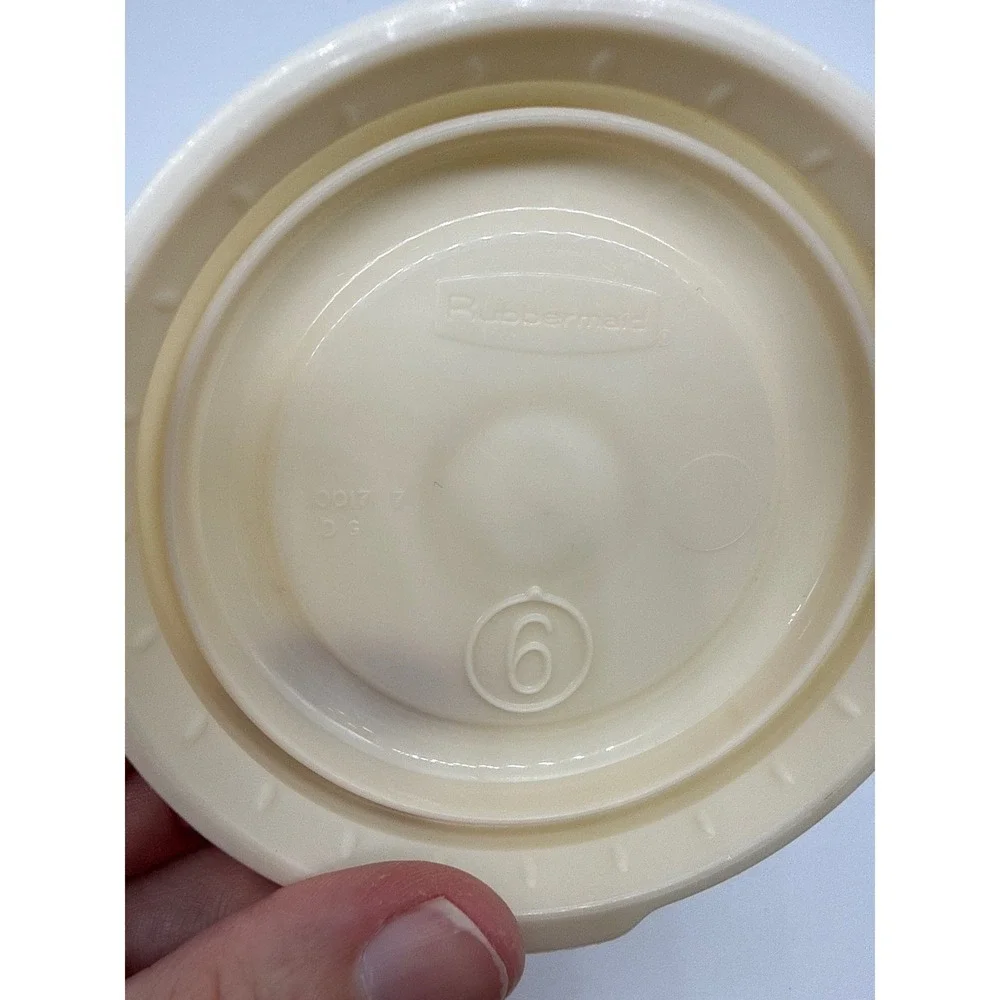 Rubbermaid Servin Saver Replacement Lid ONLY #6 Almond Cream Round 0017, 4